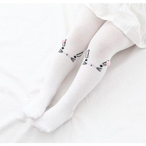 Summer children kids baby girl pantyhose Newborn Toddler baby tights cotton soft breathable hollow mesh cute rabbit girls tights