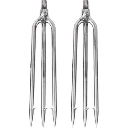 Stainless Steel Fishing Spear 3/5 Prongs Fishing Spear Head Fish Fork with Barbed Hook Fishing Harpoon Outdoor Fishing Tackle