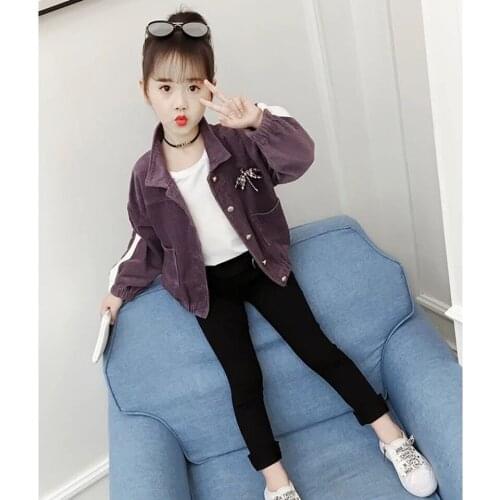 Short Style Fashion 2019 Spring Autumn Baby Girls Coats Casual Children Jackets Kids Leisure 2 Colors Outwear Children Clothing