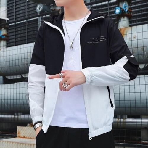 Summer Mens Bomber Jackets Fashion Men Sunscreen Hoodies Coats Mens Slim Sportswear Windbreaker Jackets M-4XL Blue Pink Black