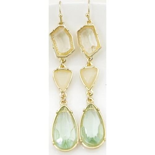 Fashion crystal Transparent drop water Irregular long earrings jewelry new design E-231