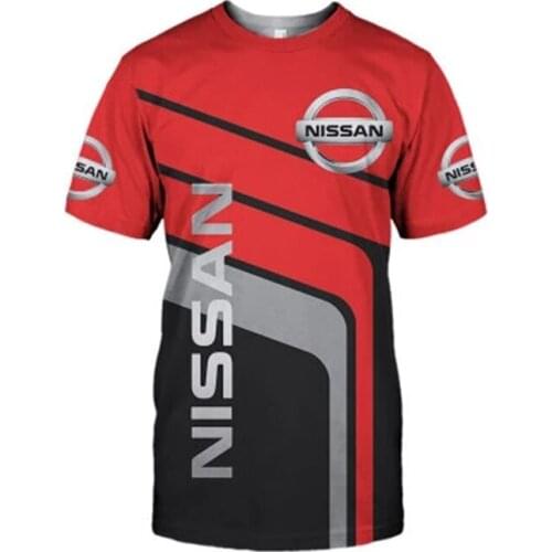 New Fashion Summer Nissan Car 3D Logo Printed Nissan T Shirts Men Tops Short Sleeve Tees O Neck men t shirt