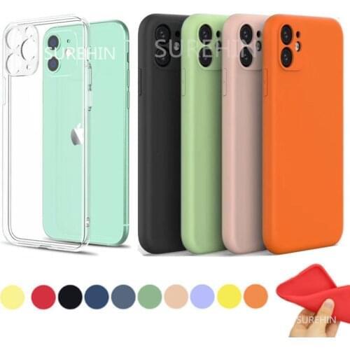 Soft Cover For Apple iPhone 12 Mini Case Transparent Black Blue Pink Yellow Matte Clear Silicone Case For iPhone 12 Mini Cover
