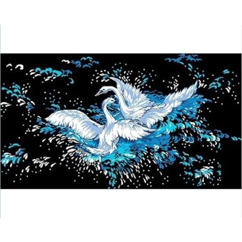 Embroidery Package Hot Sell Best Quality Cross Stitch Kits Swan Love Each Other Animal Free Shipping