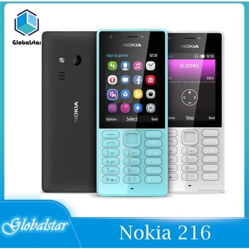 Nokia 216 refurbished Original Nokia 216 Dual sim Card 2G GSM 1100mAh Unlocked Cheap Celluar Phone refurbished Free shipping