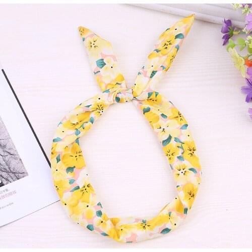 New Fashion Women Cute Flowers Ears Comfortable Wash Face Bathe Hair Holder Elastic Headband Girls Hairbands Hair Accessories