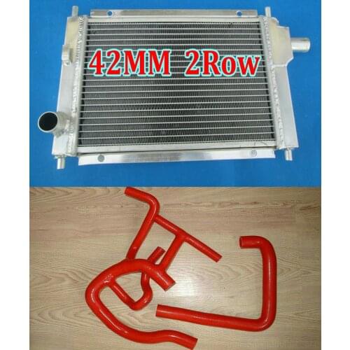 NEW Aluminum Radiator + Silicone Hose For Austin Rover Mini Cooper S MPi 1275 1.3L l4 1997-2001 Hatchback KIT 98 99 00 01
