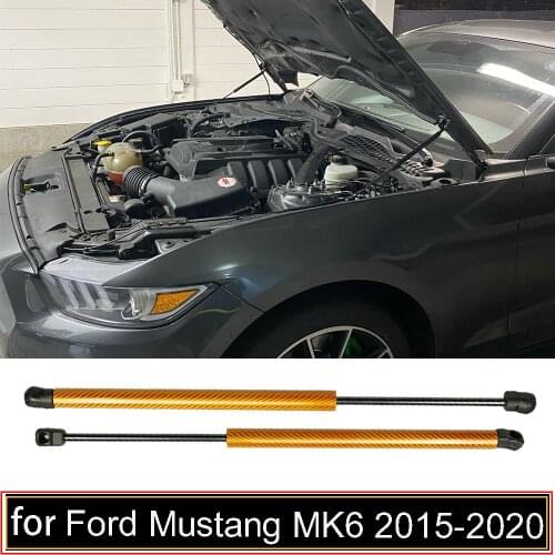 For Ford Mustang MK6 2015-2020 Front Hood Bonnet Modify Gas Struts Carbon Fiber Lift Support Gas Springs Damper