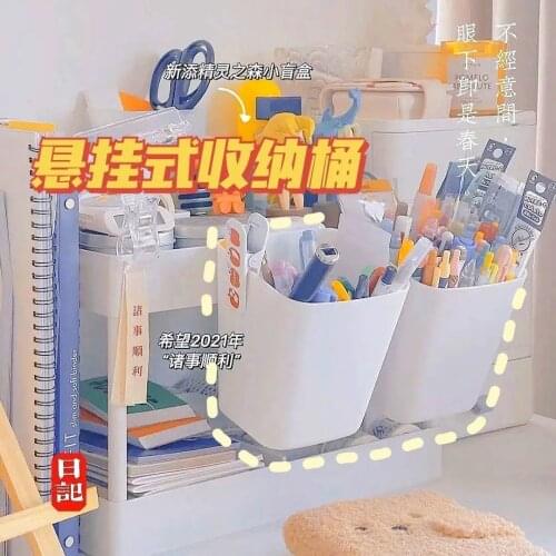 Back Hanging Plastic Storage Basket Small Hanging Bucket Multifunctional Portable Hanging Send sticker Storage Basket Tool