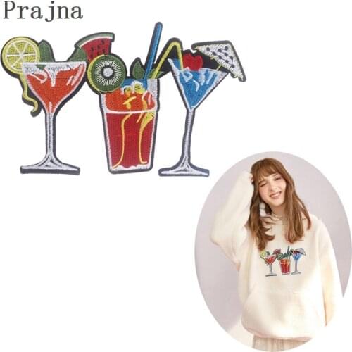 Prajna Summer Style Fruit Patch Ironing Patches Sew On Large Iron On Cheap Embroidered Patches For Clothes Fabric Fashion Badge