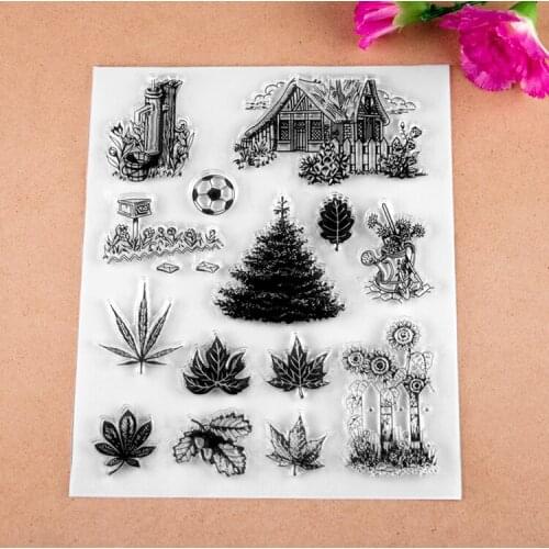 House leaves Transparent Clear Silicone Stamp/Seal for DIY scrapbooking/ album Decorative clear stamp sheets A177