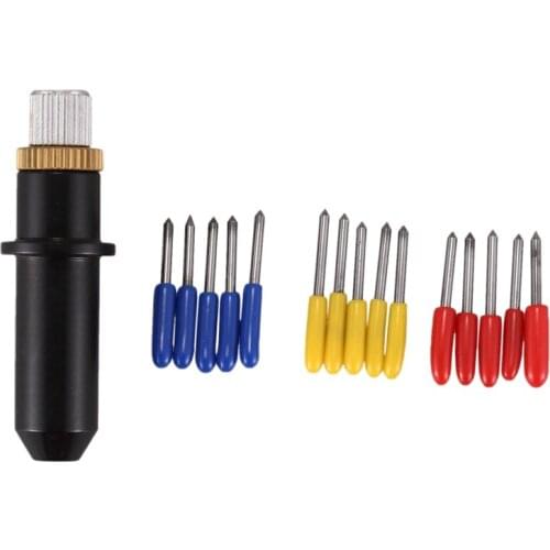 SHGO HOT-16Pc 30/45/60 Degrees Mimaki Cricut Cutting Plotter Vinyl Cutter Blades+ Mimaki Blade Holder