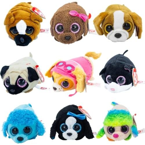 Ty Beanie Boos Big Eyes 4" 10 cm Dog Series Stackable Screen Clean Doll Plush Peas Cute Plushie Animal Toys Christmas Kids Gifts