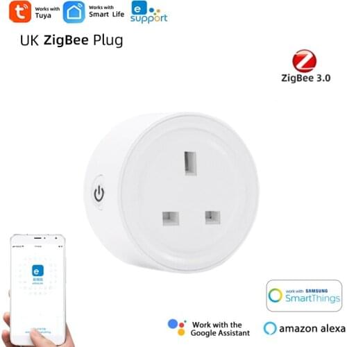 EWeLink Tuya 10A ZigBee UK/US Smart Plug Socket Mini Switch For Alexa Samsung SmartThings,Alexa Echo Device Voice Control Plug