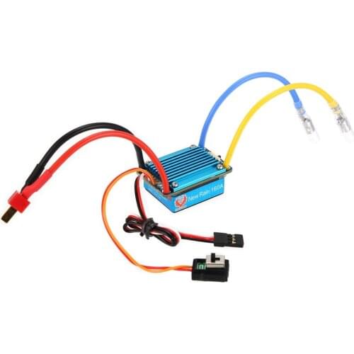 Waterproof Brushed ESC 160A 3S with 5V 1A BEC T-Plug/XT60 -Plug For 1/12 RC Car Multiple Protection Bidirectional Operation Mode