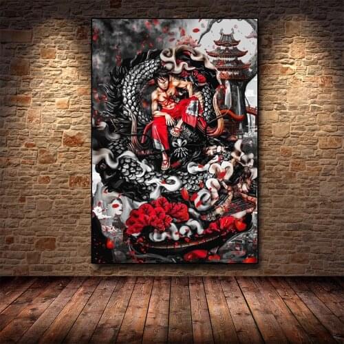 Japanese Anime Canvas Painting Character Series Art Posters and Prints Decoration Living Room Childrens Room Frameless