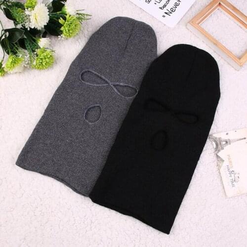Full Face Cover Mask Balaclava Knit Hats Warm Mask Cool Knitted Men Outdoor Cycling Bike Windproof Scarf Caps Beanie Hat