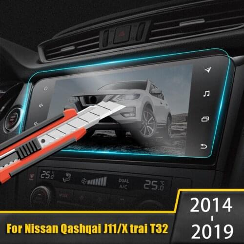 Tempered Glass Car Navigation Screen Protective Film Sticker For Nissan Qashqai J11 X-trail X trail T32 2014-2020 Accessories