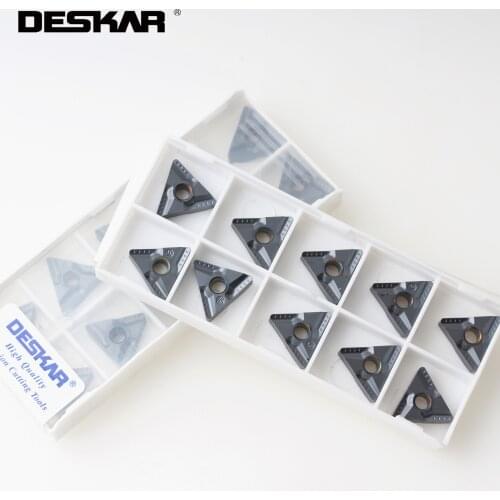 10PCS DESKAR TNMG160404 TNMG160408 MA R-VF L-VF LF6008 CNC Lathe Cutter Cutting Carbide Inserts Alloy Blades For Machine Metal