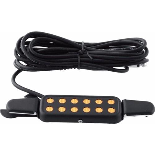 2020 1 x Guitar Pickup 12 Hole Acoustic Electric Guitar Pick up Transducer Amplifier Clip-on Sound Pickup Microphone Wire