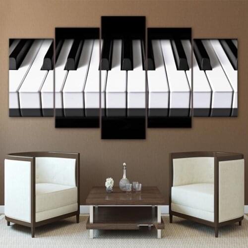 5pcs piano keys Mosaic rhinestone pattern DIY diamond painting cross stitch full square diamant embroidery wall stickers decor