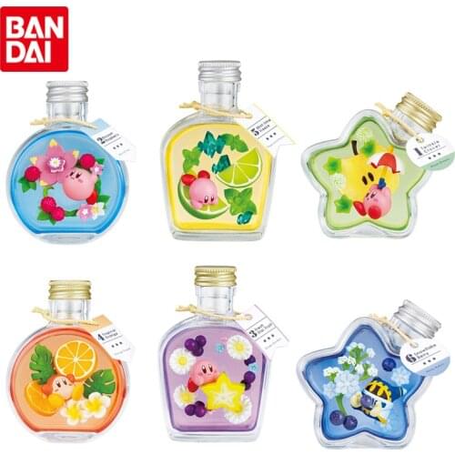 Bandai Genuine CANDY TOYS Kirby Herbarium Perfume Bottle Anime Action Figure Collection Model Ornaments Toys Gifts For Kids