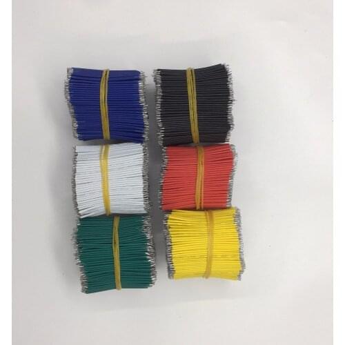 Free shipping 100pc solder wire electronic insulated Double Tinned Plate color wire 1007 24AWG 5CM cable jump wire for arduino