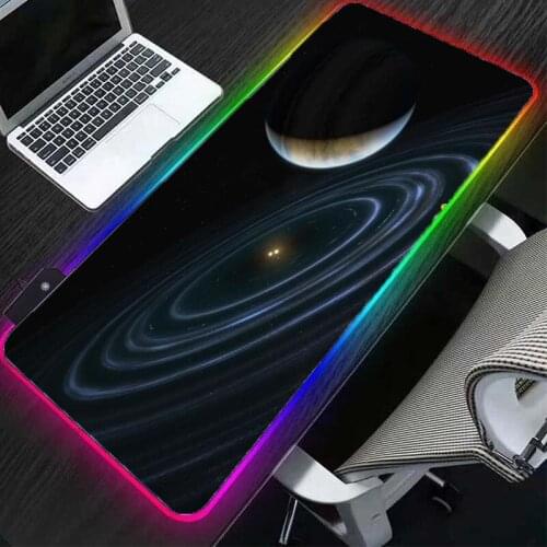Anime LED game player large mouse pad lighting keyboard color desk mat large gaming accessory pad RGB mousepad PC laptop desktop