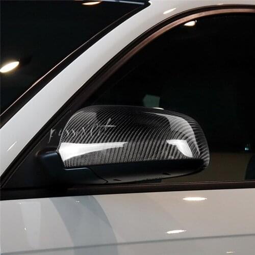 For Audi A3 A4 A5 B7 A6 C7 Car mirror housing Carbon Fiber Side Wing Mirror Covers caps replacement Decoration Car accessories