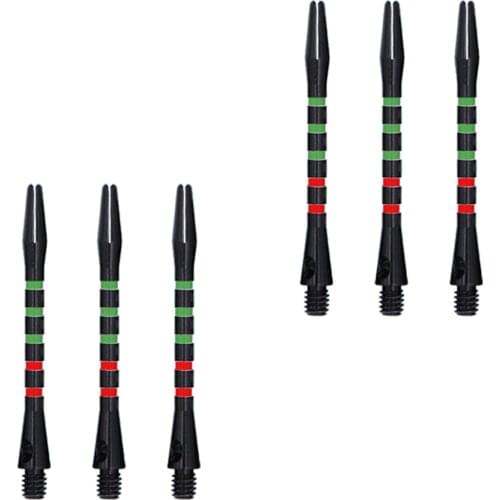 CyeeLife 6pcs Professional Aluminium Dart Shafts With Color Lines Stems Accessory