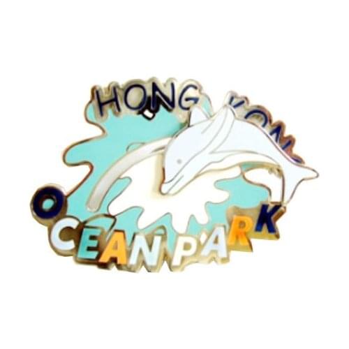 Cheap 3D Metal Badge New Dolphin Logo Plating Badge k200351