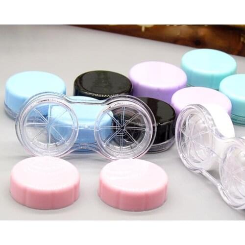 1PCS Candy Color Contact Lenses Box Case Women Men Small Mini Portable Contact Lens Case for Travel Kit Holder Container