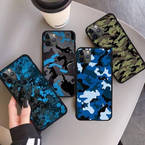 Camouflage Pattern Camo military Army Phone Case for iPhone 11 12 pro XS MAX 8 7 6 6S Plus X 5S SE 2020 XR mini