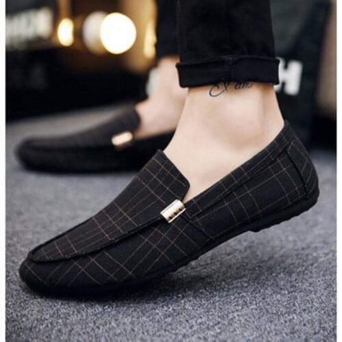 Loafers Men Comfortable Lightweight Peas Shoes Soft Sole Breathable Summer Driving Shoe Big Size Male Footwear on Sale