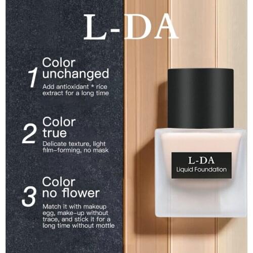 Small Square Bottle Of Liquid Foundation Oil-controlling Concealer Moisturizing Not Easy To Take Off Whitening Make Up QBMY