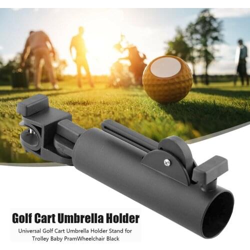 Mayitr 1pc Black Plastic Lock Connector Stand Durable Golf Club Umbrella Holder Stand For Bike Buggy Cart Baby Pram Wheelchair