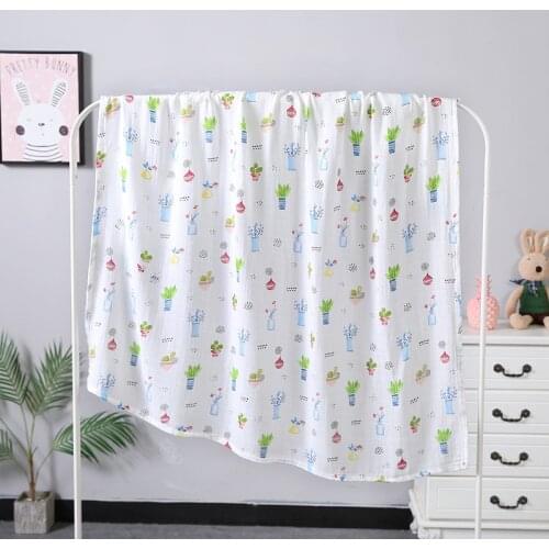 110*120cm Muslin Blanket Bamboo cotton Baby Swaddles Soft Newborn Blankets Bath Gauze Infant Kids Wrap Sleepsack Stroller Cover