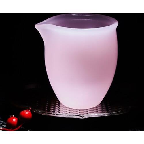 Jade Porcelain Tea Mug 190ml Pink Hibiscus Fair Cups Chinese Kung Fu Tea Set Accessories Coffee Mugs Teaware Decoration Crafts