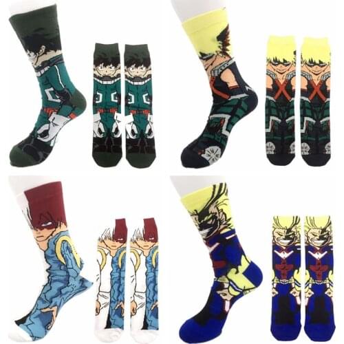 Anime My Hero Academia Socks Midoriya Izuku Fashion Long Casual Dress Skateboard Socks Colorful Unisex Stockings Friends Gift