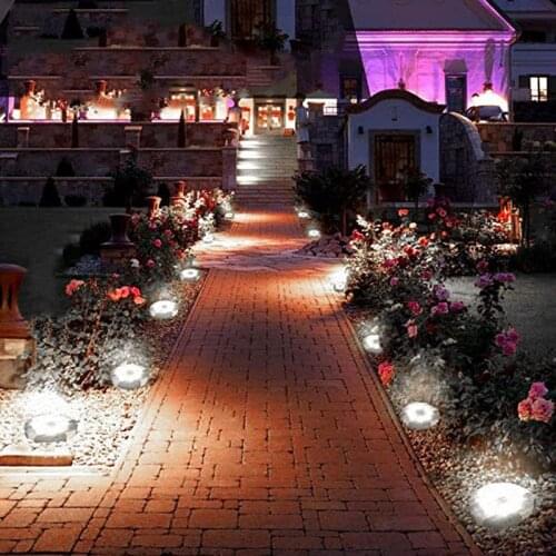 New Solar Path Light 8/16 LED Solar Underground Light Ground Light Outdoor Path Garden Decoration Underground Landscape Light