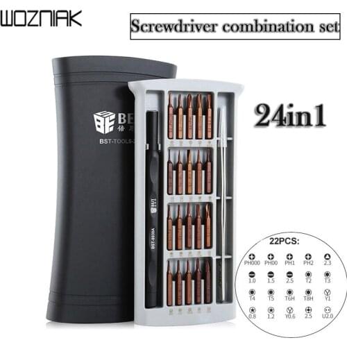 24 in1 original combination screwdriver teardown multi-functional mini screwdriver cross plum blossom is suitable for iphone