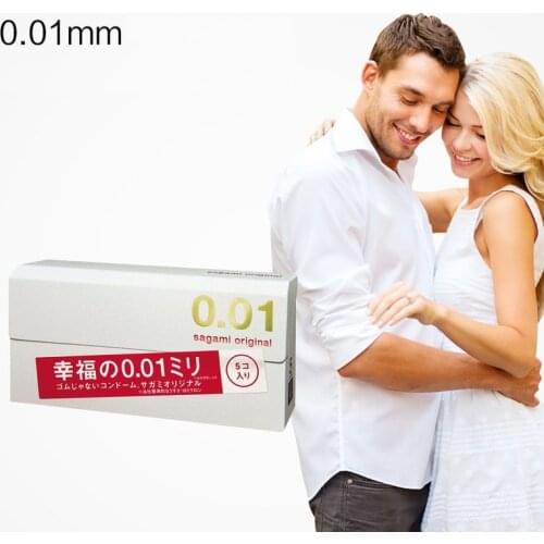 Japanese Sagami 001 Condom Ultra Thin 0.01mm Sexy Lubricated Condoms Sex Toys Penis Sleeve Condom for Men 5PCS Women Happiness