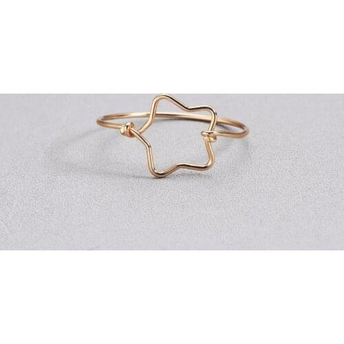 QIMING Simple Gold Rings Women Five-Pointed Star Knuckle Female Ring Thin Birthday Gifts Cute Jewelry