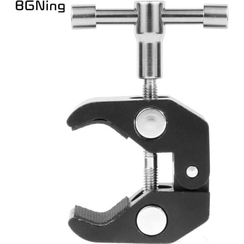 Adjustable Super Clamp Crab Clip with Magic Arm Mini Ball Head Mount for DSLR Action Cameras Tripod Support Monitor Light Holder