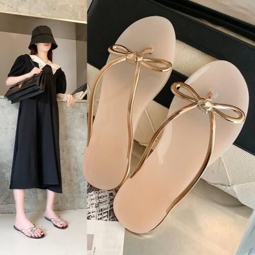 Slippers sandals fashion flat bottomed low heel slippers womens shoes
