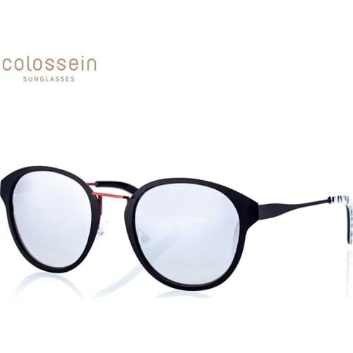 COLOSSEIN Stainless Steel Sunglasses Frame Square Polarized Eyewear Gradient Brown Sun glasses Rectangular Nose bridge Oculos