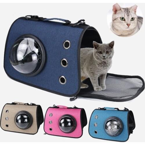 Cat Carrier Bags Breathable Pet Carriers Small Dog Cat Shoulder Bags Travel Space Capsule Cage Pet Transport Bag