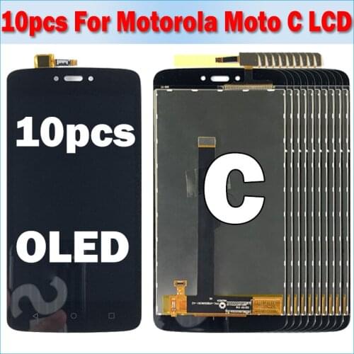 10pcs 5.0"For Motorola Moto C XT1754 XT1755 XT1756 XT1757 XT1758 XT1750 LCD Display Digitizer Panel Screen Assembly Replacement