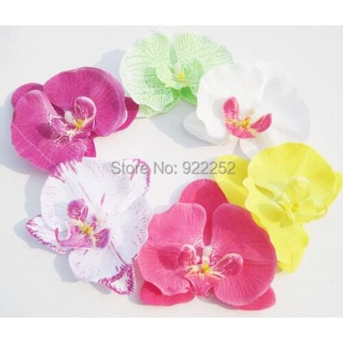 10cm silk phalaenopsis artificial small fabric Butterfly orchid with clip,brooch,floral head wreath,corsages and boutonnieres