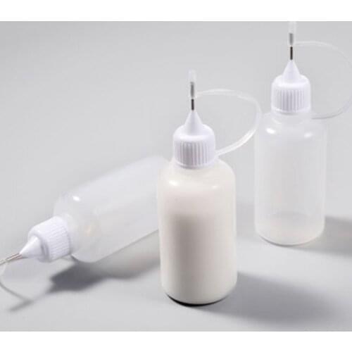 2PCS 30ML Handmade Glue Applicator Reuse Needle Squeeze Bottle For Paper Quilling DIY Scrapbooking Paper Craft Tools